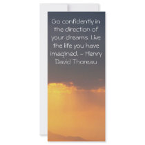 Inspirational Thoreau Quote rack cards by spiritcircle Inspirational Thoreau Quote rack cards