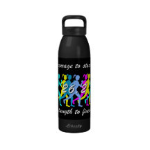 inspirational women's marathon reusable water bottle