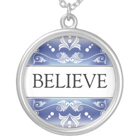 Inspirational Word - BELIEVE Pendant necklace