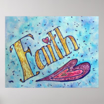 Inspirational Word "Faith" Poster