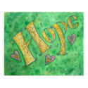 Inspirational Word "Hope" Poster posters