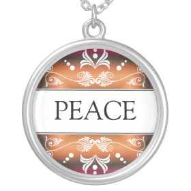 Inspirational Word - PEACE Pendant necklace