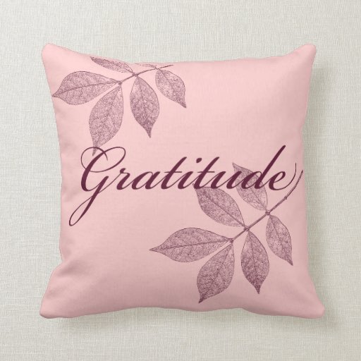 Inspirational Words Gratitude Throw Pillow Zazzle