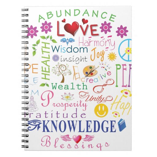 Inspirational Words Spiral Notebook Zazzle