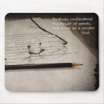 Inspirational Writer Power of Words Mousepad