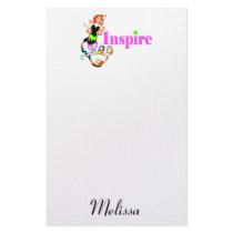 Inspire "Girly" Mermaid Customizable Kid's stationery by Victoreeah Inspire "Girly" Mermaid Customizable Kid's stationery