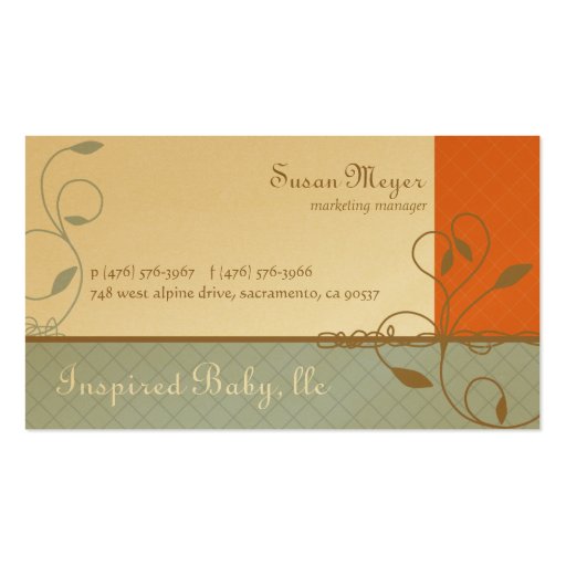 Inspired Baby Business Cards (front side)