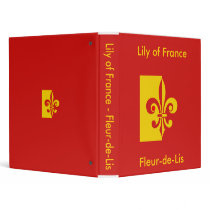 Inspired by Lily of France (Fleur-de-Lis) Vinyl Binder