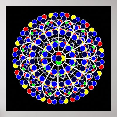 Inspired by South Rose Window, Notre-Dame de Paris Posters by lonvig