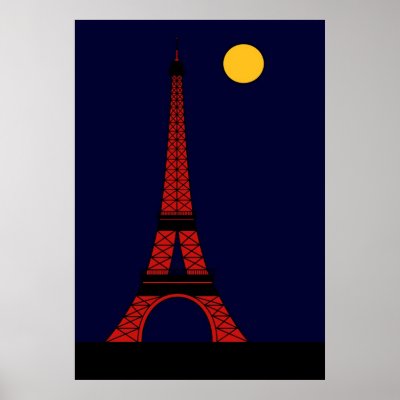 Inspired by the Eiffel Towers Print by lonvig
