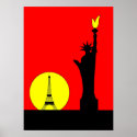 Inspired by the Statue of Liberty in Paris posters