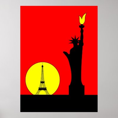Inspired by the Statue of Liberty in Paris Poster by lonvig