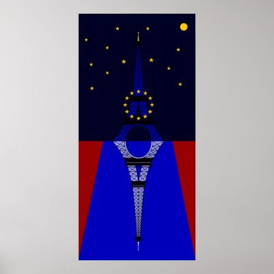Inspired by the Tour Eiffel and Palai de Chaillot Posters by lonvig