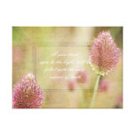 Inspired Pink Floral with Rumi Quote Canvas Print
