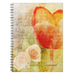 Inspired Red Tulip and Roses Note Book