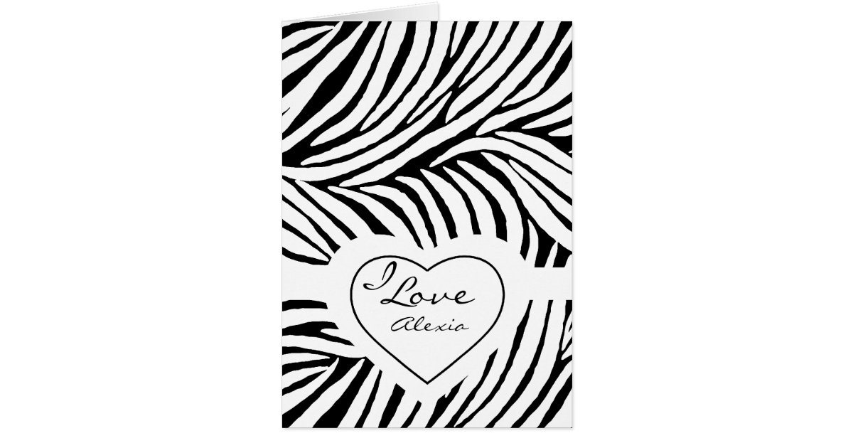 Inspired Zebra Print Card | Zazzle