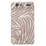 Inspired Zebra Print  Light Rose Droid RAZR Case