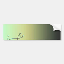 Inspiring Greenish swirls Bumper Stickers