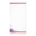 Inspiring Purple floral and swirls gift Photo Greeting Card