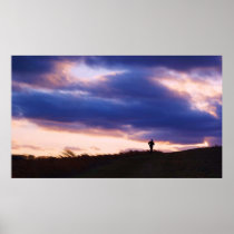 Inspiring Runner at Sunset Posters