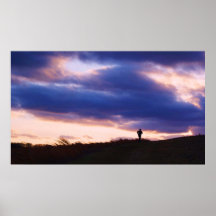 Inspiring Runner at Sunset Posters