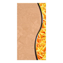 Inspiring Yellow roses and Orange Floral Photo Card Template