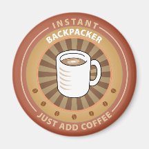 Instant Backpacker Refrigerator Magnets