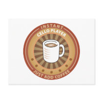 Instant Cello Player postcards