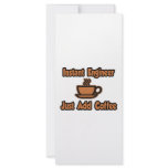 Instant Engineer...Just Add Coffee Rack Card Template