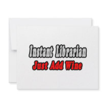 Instant Librarian...Just Add Wine invitations