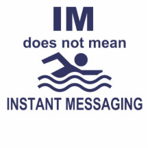 Instant Messaging for Swimmers Acrylic Cut Outs