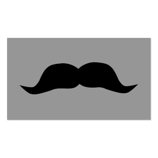 Instant Mustache Profile Cards Business Card Template (back side)