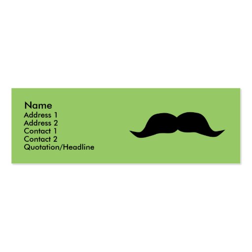 Instant Mustache Profile Cards Business Cards (front side)