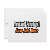 Instant Paralegal...Just Add Beer invitations