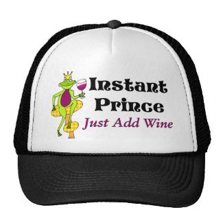 "Instant Prince, Just Add Wine" Wine Prince Hat