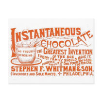 Instantaneous Chocolate! Post Cards
