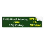 Institutional Schooling is so 20th century! Bumper Sticker