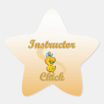 Instructor Chick Star Stickers