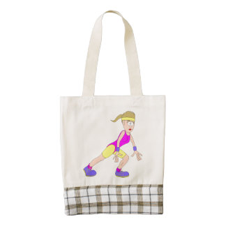 Instructor de los aeróbicos bolsa tote zazzle HEART