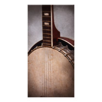 Instrument - String - A typical banjo Photo Card Template