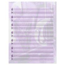 Instrument-Themed Staff Paper in Purple Personalized Flyer