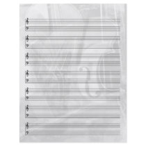 Instrument-Themed Staff Paper in Silver Personalized Flyer