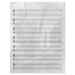 Instrument-Themed Staff Paper in Silver Personalized Flyer