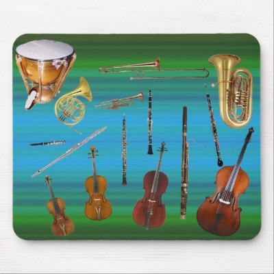 Instruments of the Orchestra Mousepad by missprinteditions