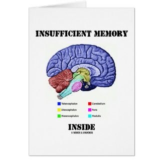 Insufficient Memory Inside (Anatomical Brain) card