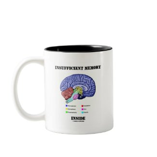 Insufficient Memory Inside (Anatomical Brain) mug