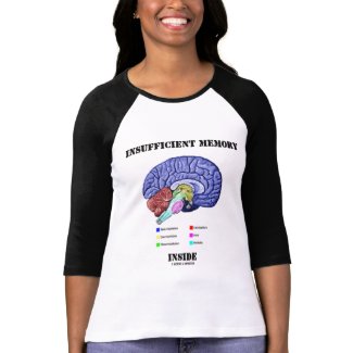 Insufficient Memory Inside (Anatomical Brain) shirt
