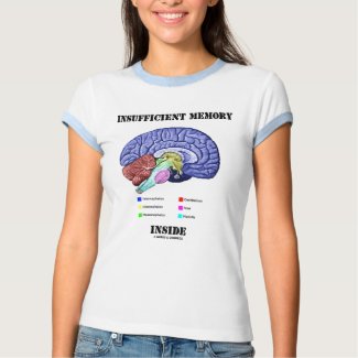 Insufficient Memory Inside (Anatomical Brain) shirt