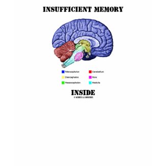 Insufficient Memory Inside (Anatomical Brain) shirt