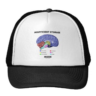 Insufficient Storage Inside (Brain Anatomy Humor) Hats